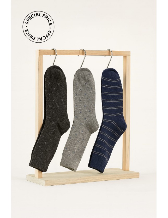 3315051 PACK 3 CALCETINES GRISES